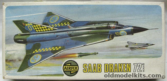 Airfix 1/72 Saab J-35 Draken - Type Four Logo, 02039-4 plastic model kit